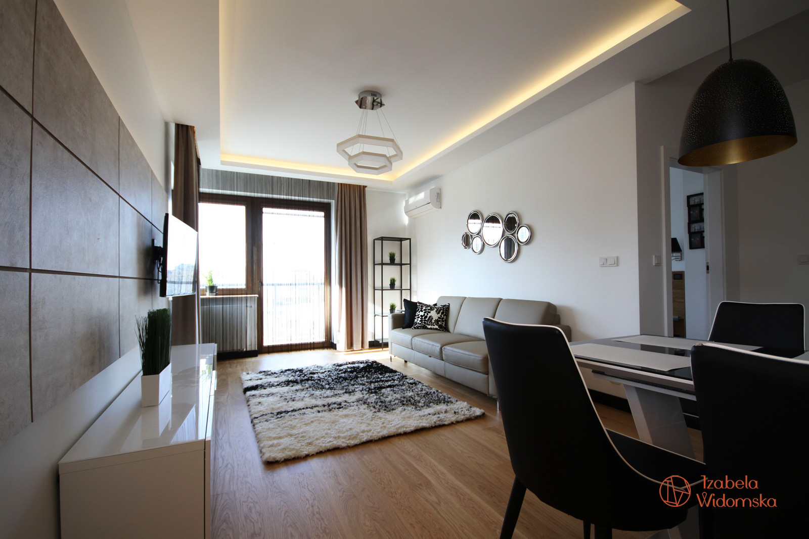 Apartament w kolorze cappucino | Ciepło Komfort Przestrzeń | Projekt wnętrza architekt Izabela Widomska
