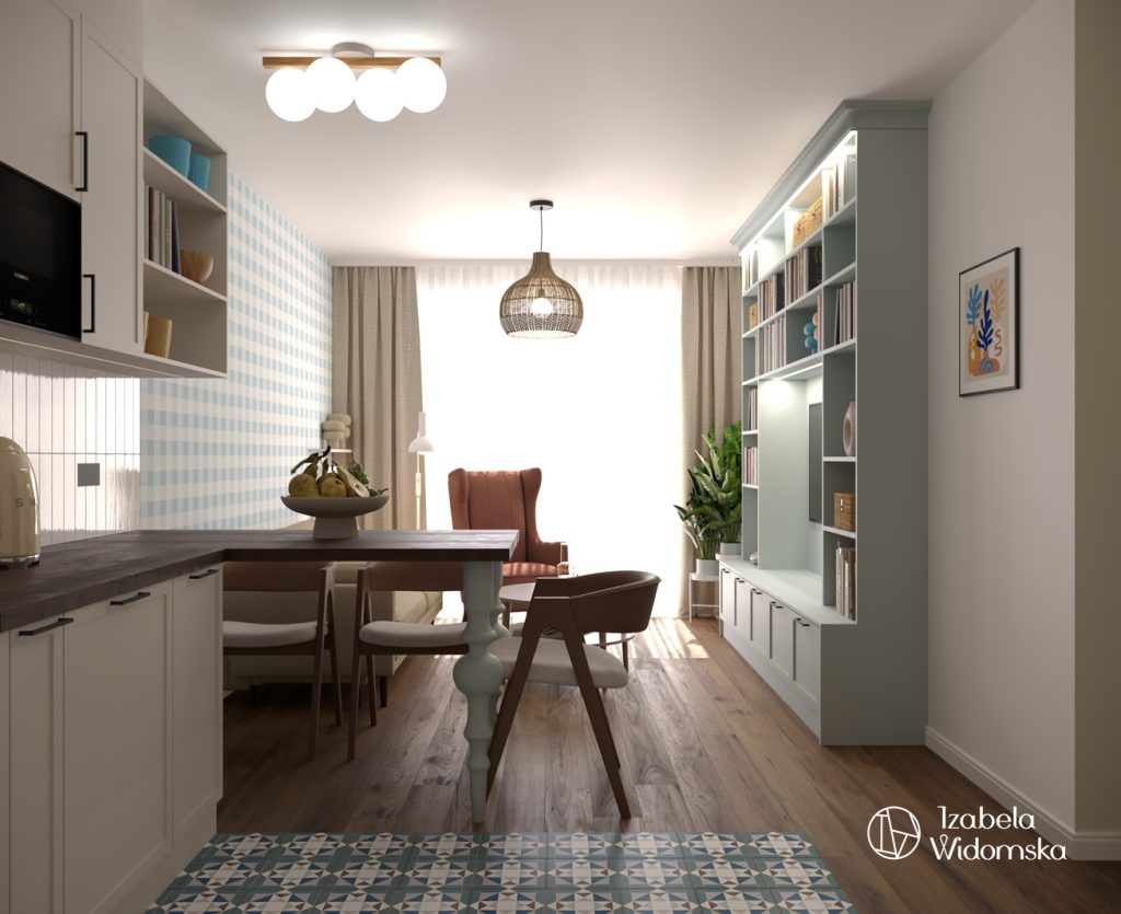 Metamorfoza mieszkania 40 m² w Wilanowie | Harmonia Dobre życie Dopasowanie | Projekt wnętrza architekt Izabela Widomska