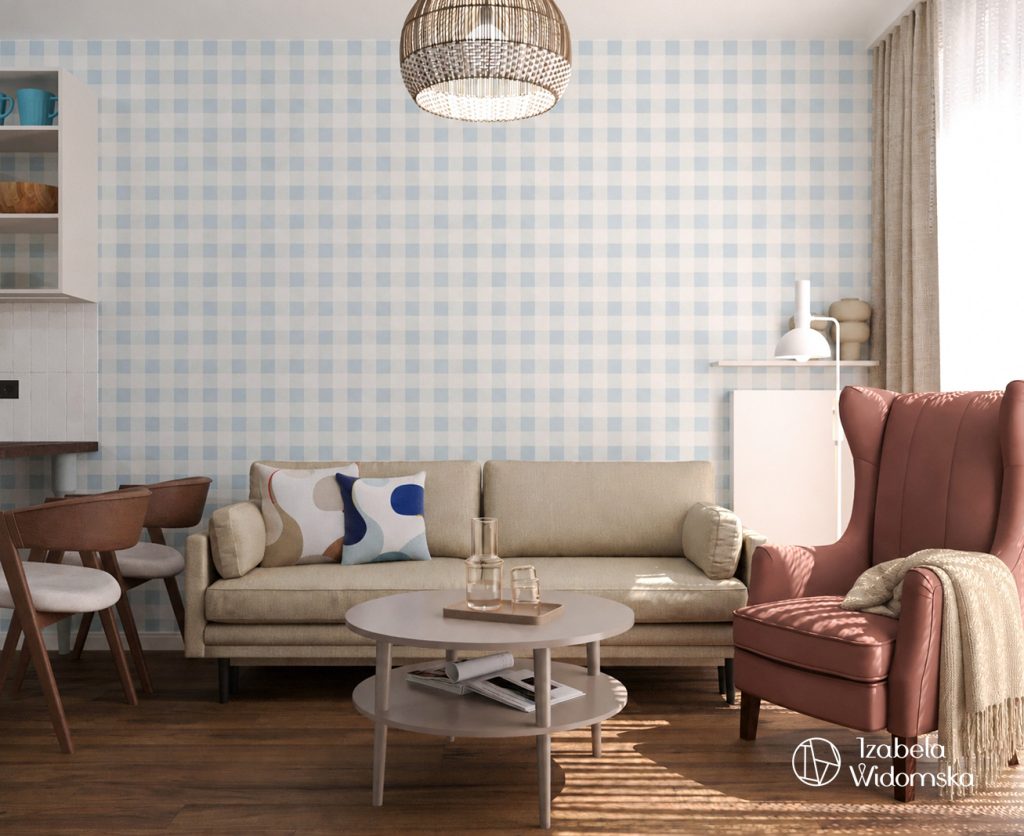 Metamorfoza mieszkania 40 m² w Wilanowie | Harmonia Dobre życie Dopasowanie | Projekt wnętrza architekt Izabela Widomska