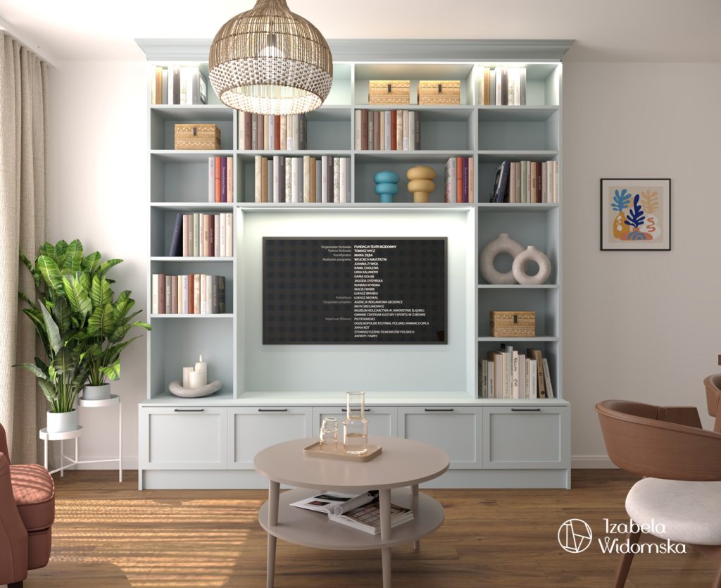 Metamorfoza mieszkania 40 m² w Wilanowie | Harmonia Dobre życie Dopasowanie | Projekt wnętrza architekt Izabela Widomska