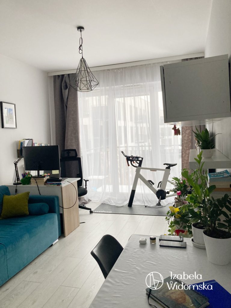 Metamorfoza mieszkania 40 m² w Wilanowie (przed) | Harmonia Dobre życie Dopasowanie | Projekt wnętrza architekt Izabela Widomska