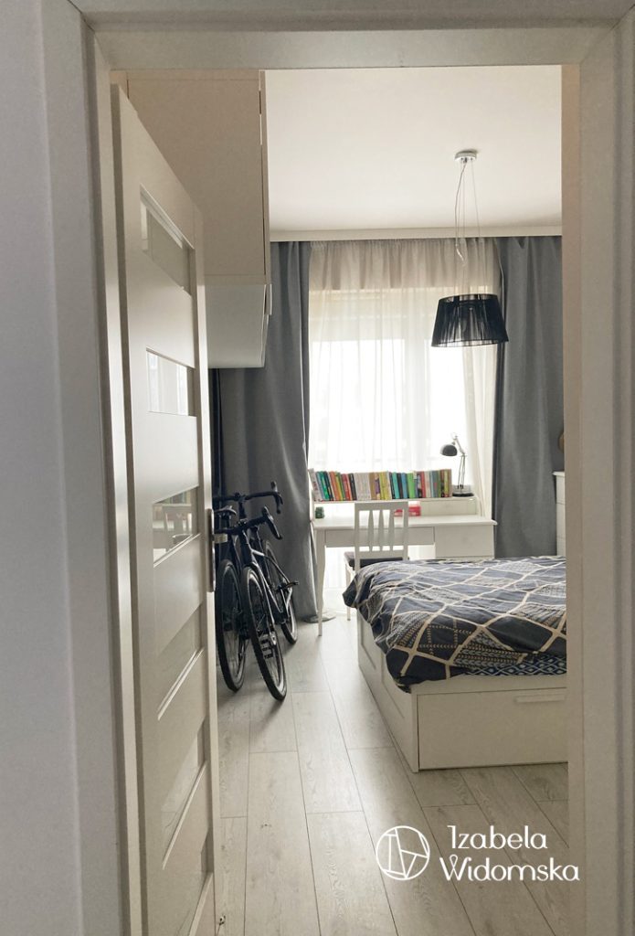 Metamorfoza mieszkania 40 m² w Wilanowie (przed) | Harmonia Dobre życie Dopasowanie | Projekt wnętrza architekt Izabela Widomska